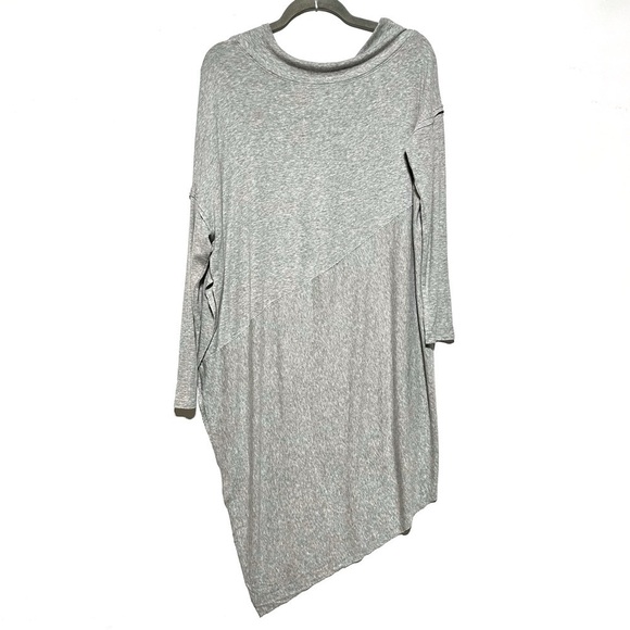 FREE PEOPLE Grapevine Tunic Split Side Long Sleeve Ribbed Knit Top Grey Size M - Picture 11 of 15